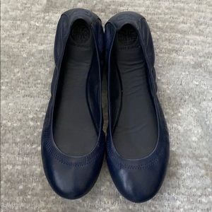 Tory Burch Navy Blue Flats - LIKE NEW
